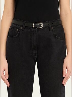 NWT The Row Ring Belt Black/Silver Size 80